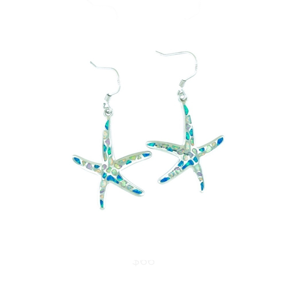NWT Sterling Silver “Dancing Starfish” opal pendant & earrings 💕💕 new line - Picture 8 of 8